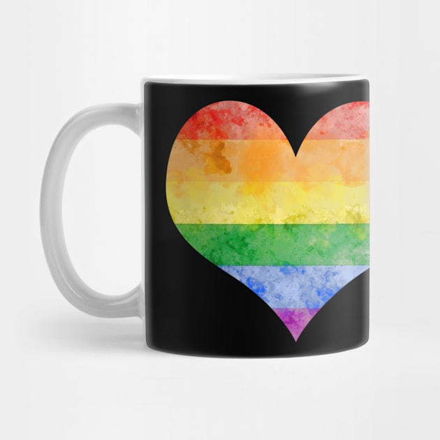 Gay Pride Heart - Watercolor by MeowOrNever